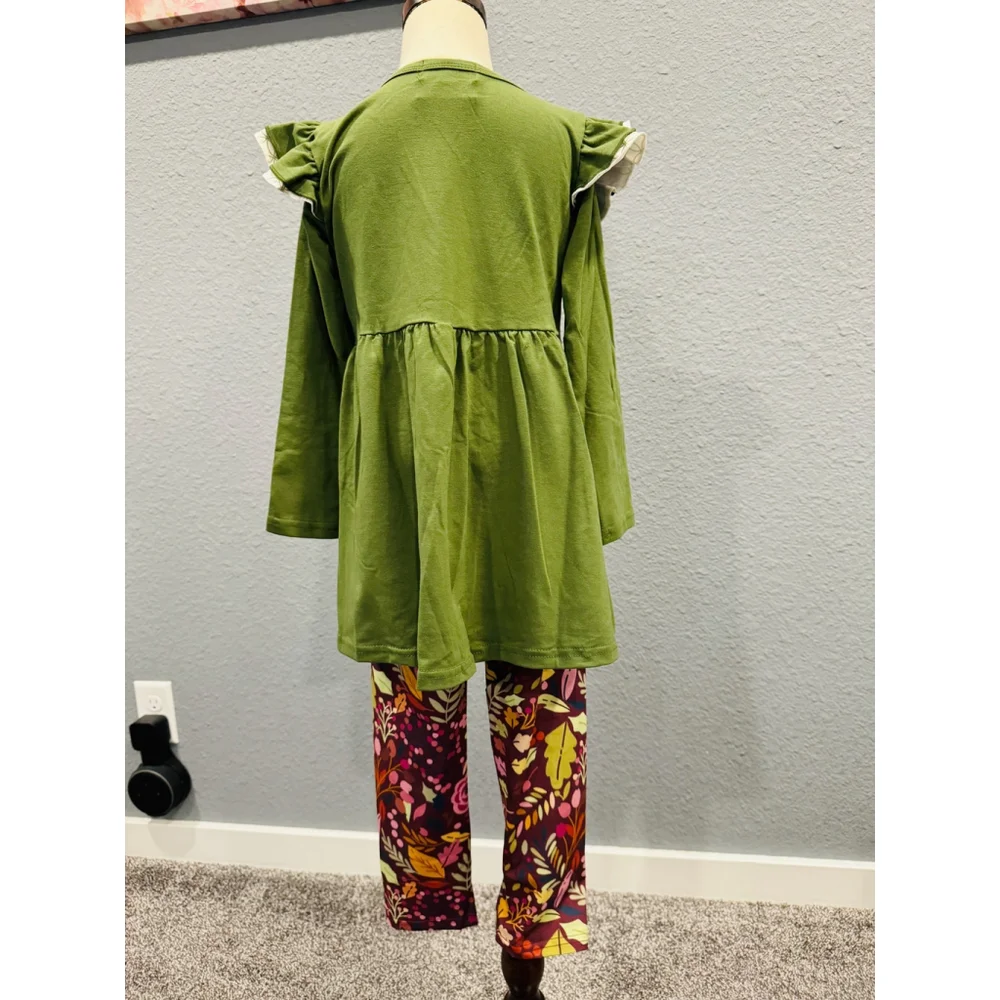 Wellington Designs Owl Joy Girls Outfit, Sz 6/7 NWT